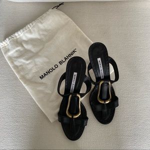 RARE 🔥 Manolo Blahnik Full Leather High Heels Sandals